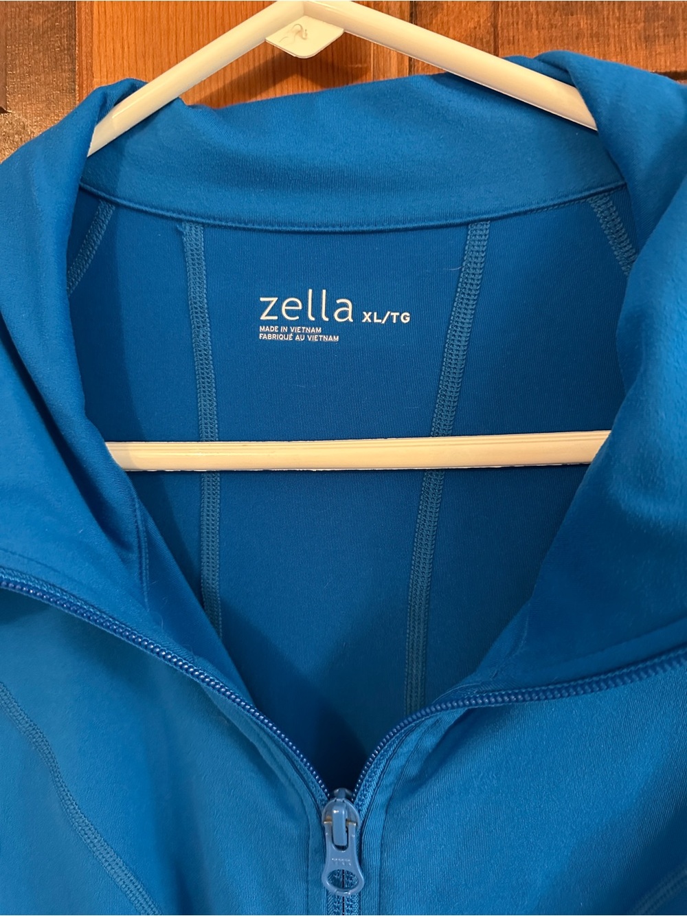 Zella Bright Blue Full Zip Workout Jacket NWOT Stretch Athletic Active Zip Up XL - Picture 3 of 9